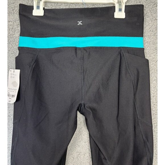 Xersion Women's Cycling High Compression Leggings Black Turquoise Small NWT's. - Picture 4 of 8